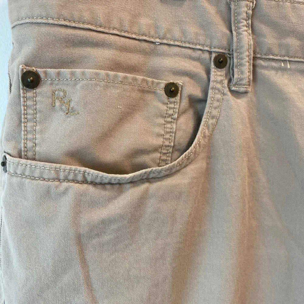 Polo Ralph Lauren Pants Mens 38x32 Tan Varick Slim Straight Khaki Chino Dungaree